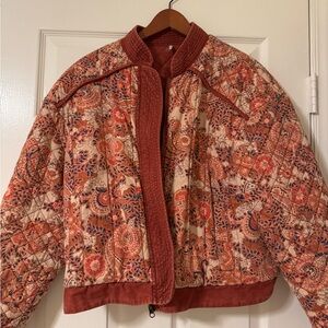 Free People Patchwork Floral Jacket